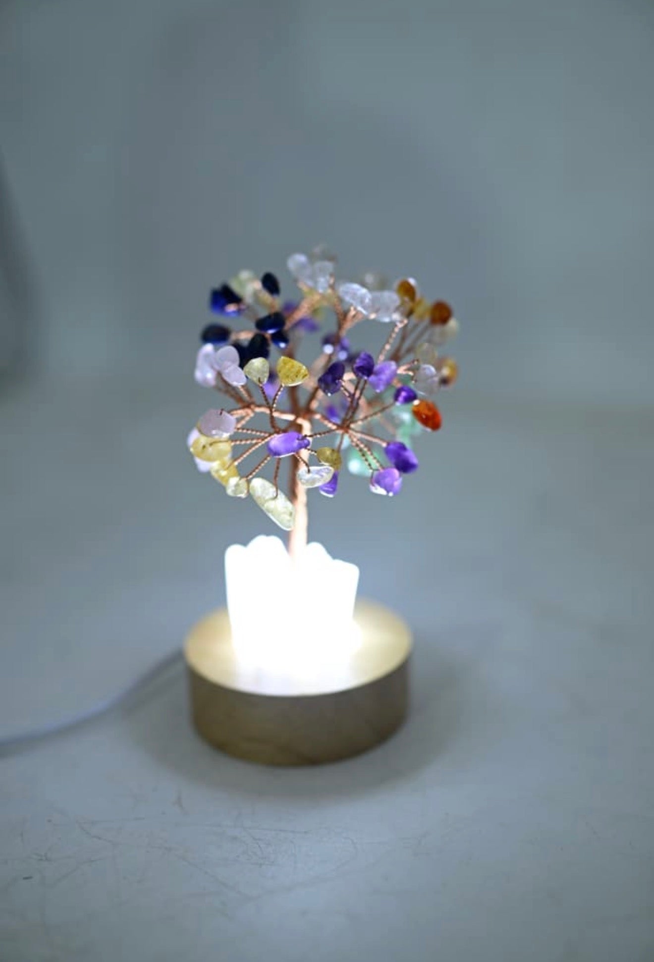 Seven Chakra Crystal Tree with LED Quartz Base
Bring balance, positivity and beautiful energy into your space