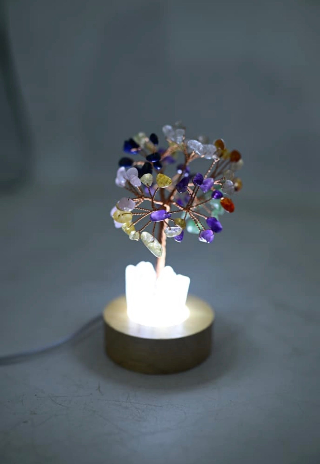 Seven Chakra Crystal Tree with LED Quartz Base
Bring balance, positivity and beautiful energy into your space