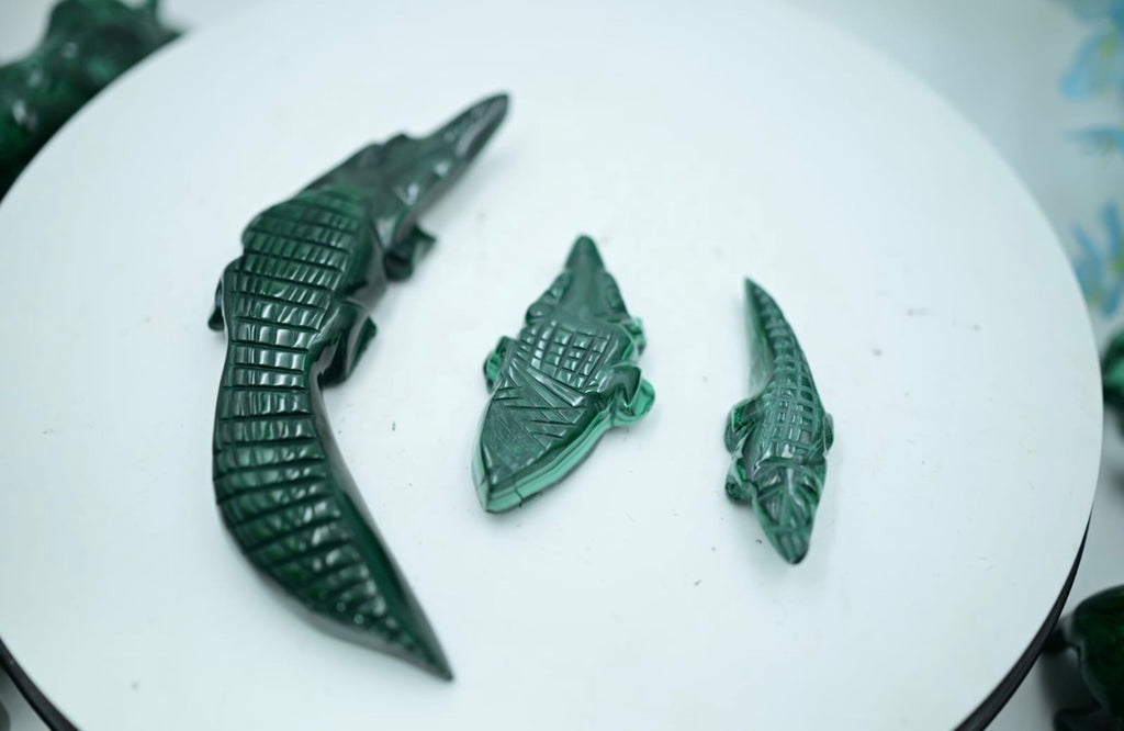 🐾 Malachite Stone Animal Carvings – A++ Premium Collection