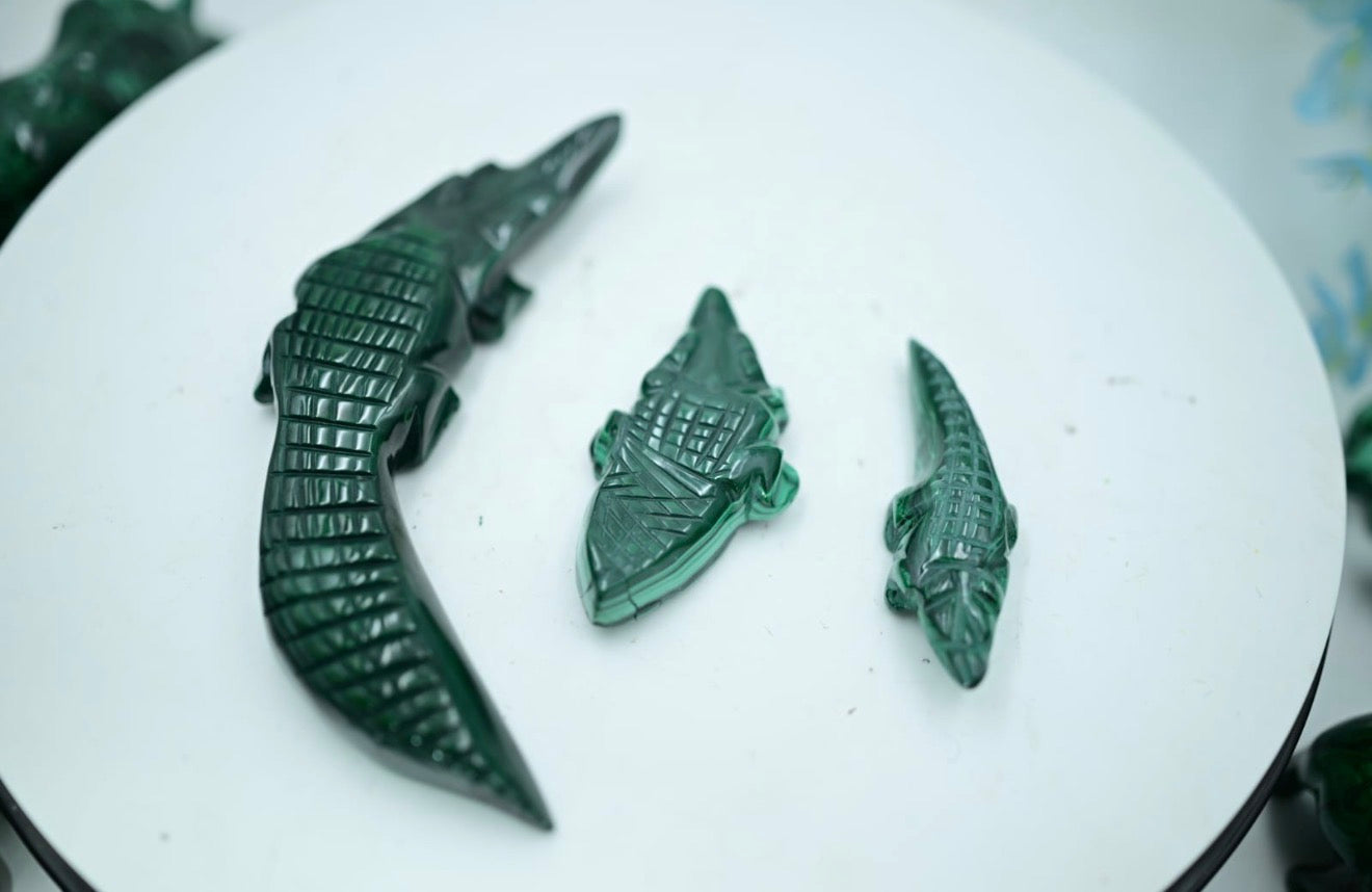 🐾 Malachite Stone Animal Carvings – A++ Premium Collection
