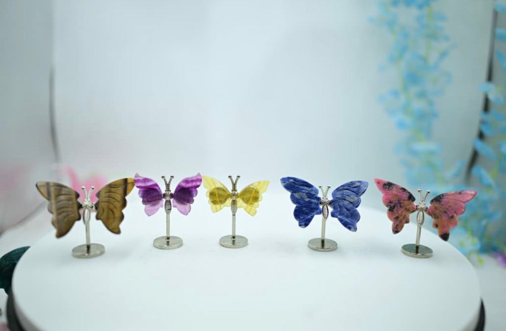 Small butterflies semi precious stones