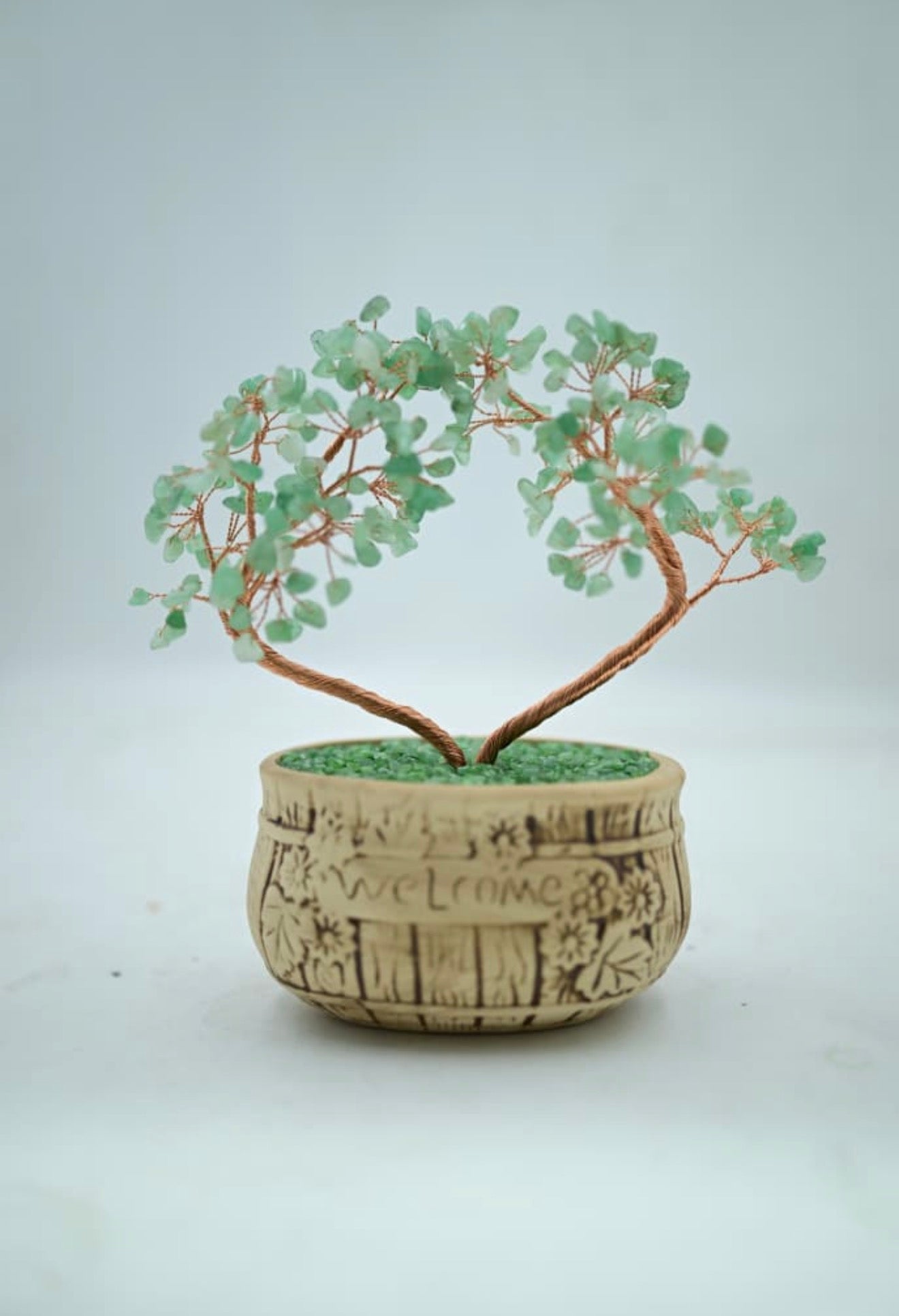 Seven Chakra Welcome Pot Tree Green Aventurine Welcome Pot Tree Amethyst Welcome Pot Tree