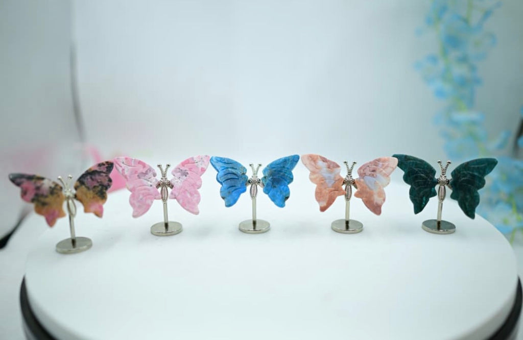 Small butterflies semi precious stones