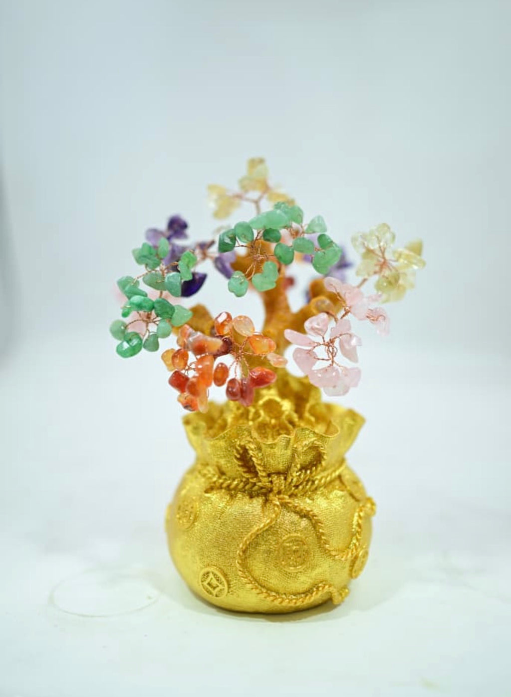 • Green Aventurine Money Bag Tree
• Seven Chakra Money Bag Tree
• Rose Quartz Money Bag Tree
• Amethyst Money Bag Tree