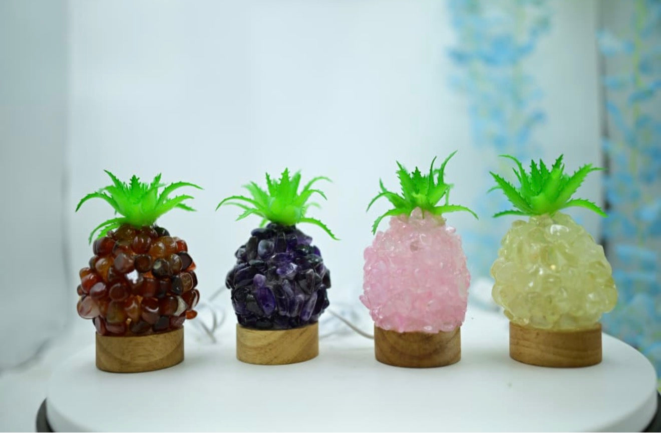 🍍 Crystal Pineapple Lamp – Premium Healing & Décor Piece