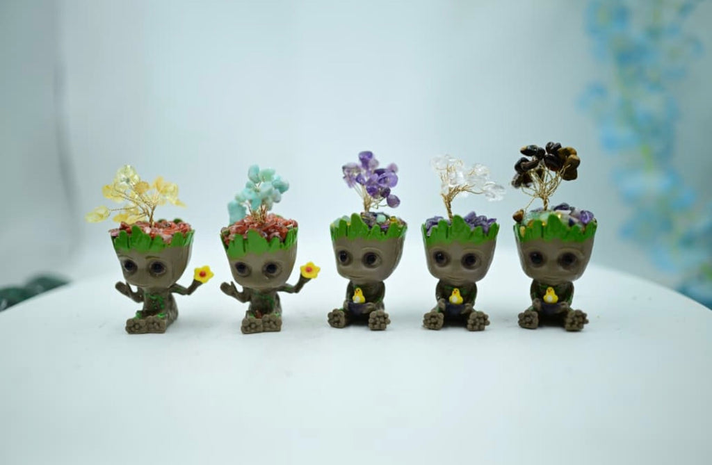🌱 Baby Groot Crystal Bonsai – A++ Premium Decorative Collection