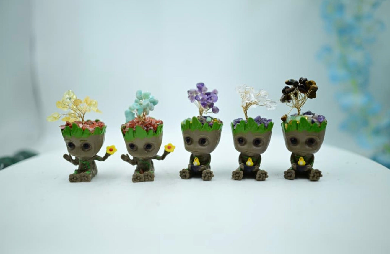 Baby Groot Crystal Bonsai